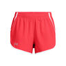 Fly By 3in Hardloopshorts Dames-Rood,Wit