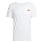 adidas Kleding adidas Adizero Hardloopshirt Heren-Wit,Oranje