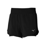 Mizuno Kleding Mizuno 2in1 4.5 Hardloopshorts Dames-Zwart