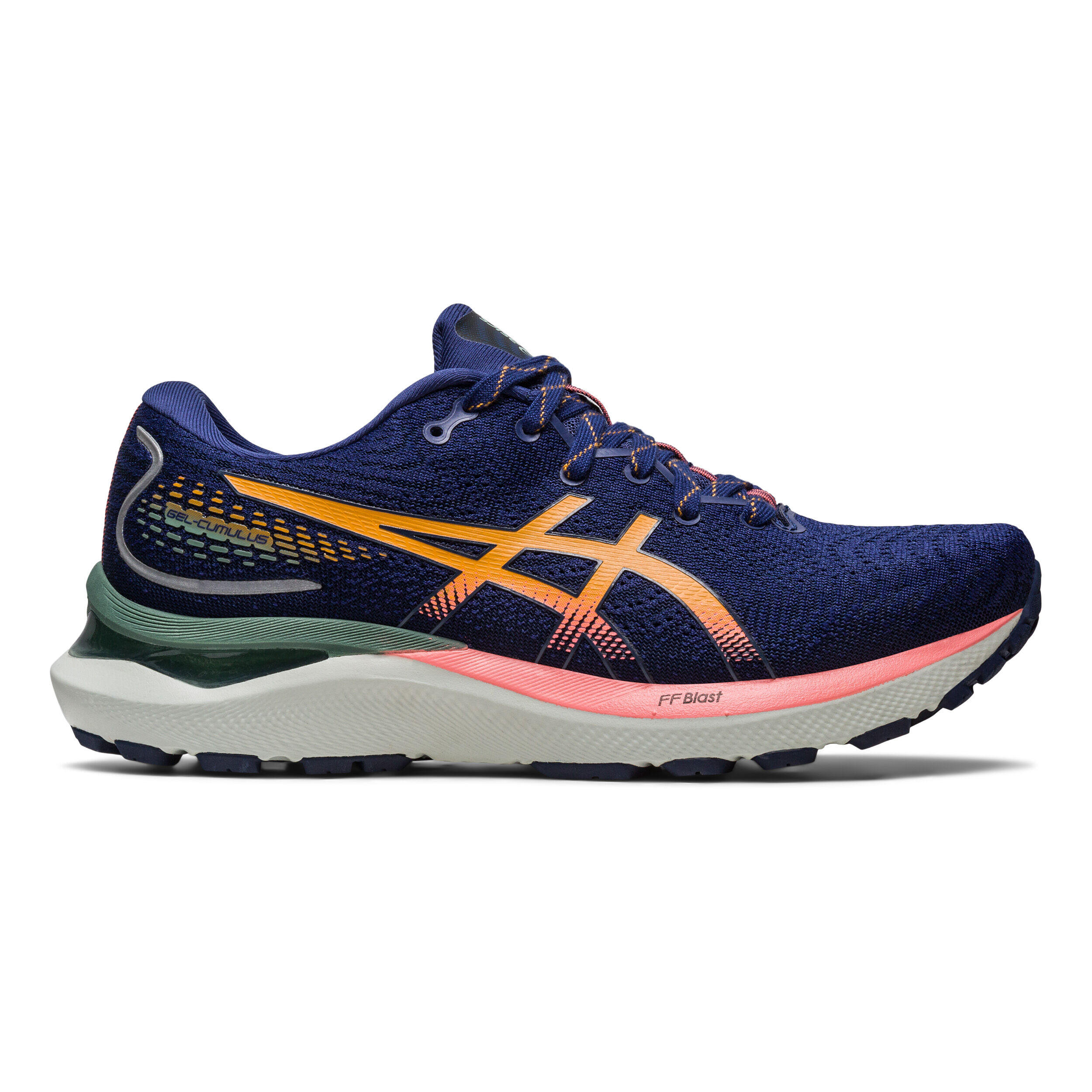 ASICS Gel Cumulus 24 TR Trailschoen Dames Blauw Oranje online kopen Running Point NL